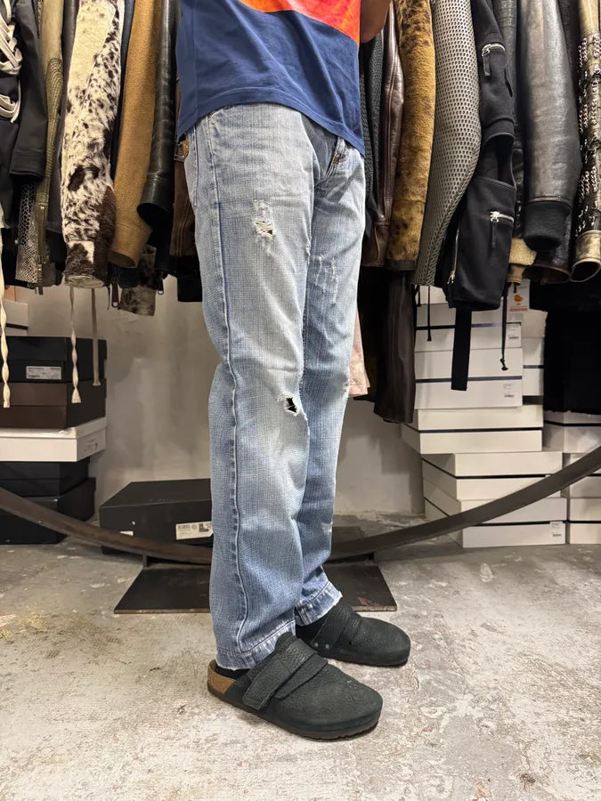 2000s Dolce & Gabbana Blue Distressed Denim Jeans LQmJwQl 2