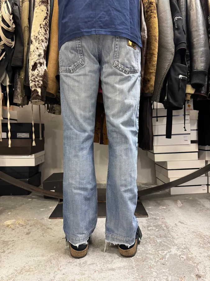 2000s Dolce & Gabbana Blue Distressed Denim Jeans LQmJwQl 3