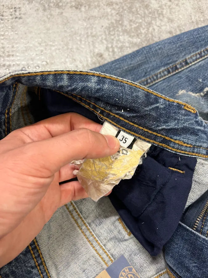 2000s Dolce & Gabbana Blue Distressed Denim Jeans oLqyCRD 9