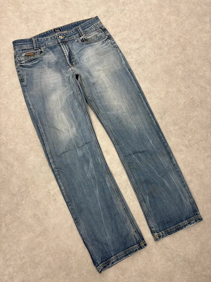 AW2006 Dolce & Gabbana Faded Blue Regular Denim Jeans QOcslRE 4