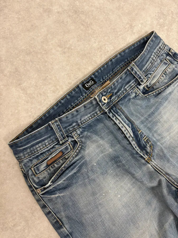 AW2006 Dolce & Gabbana Faded Blue Regular Denim Jeans QOcslRE 5
