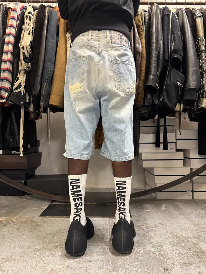 2000s Dolce & Gabbana Blue Distressed Denim Shorts jPwafVe 2