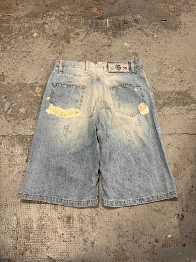 2000s Dolce & Gabbana Blue Distressed Denim Shorts jPwafVe 5