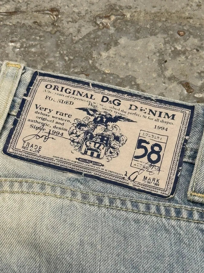 2000s Dolce & Gabbana Blue Distressed Denim Shorts jPwafVe 6