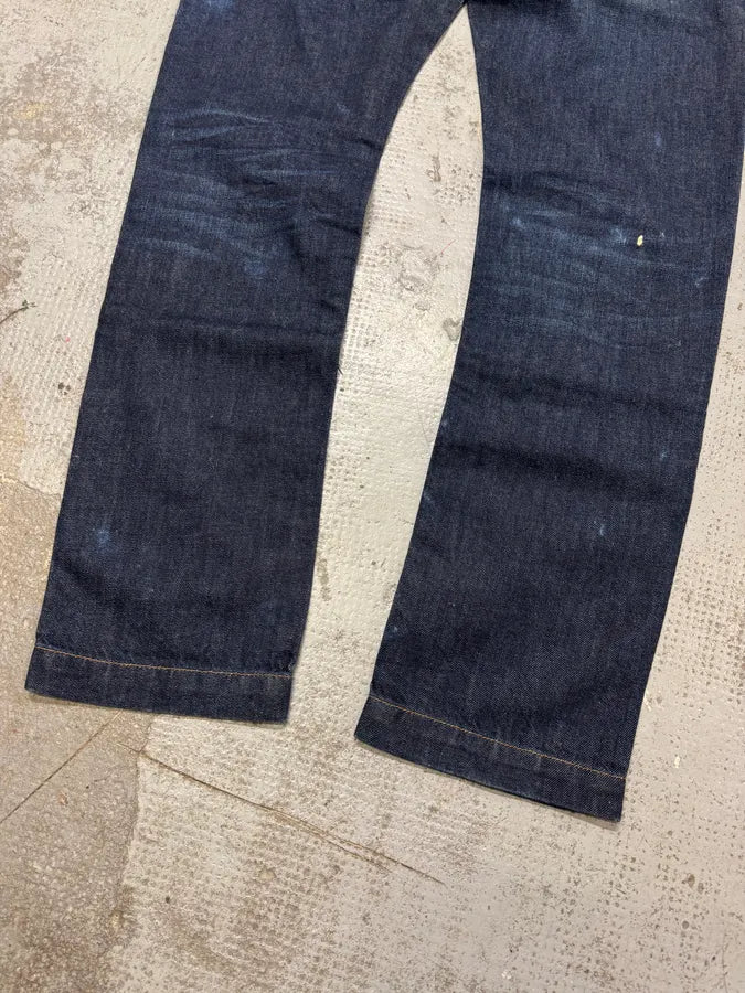 2000s Dolce & Gabbana Blue Eroded Brut Denim Jeans hCCmCCx 11