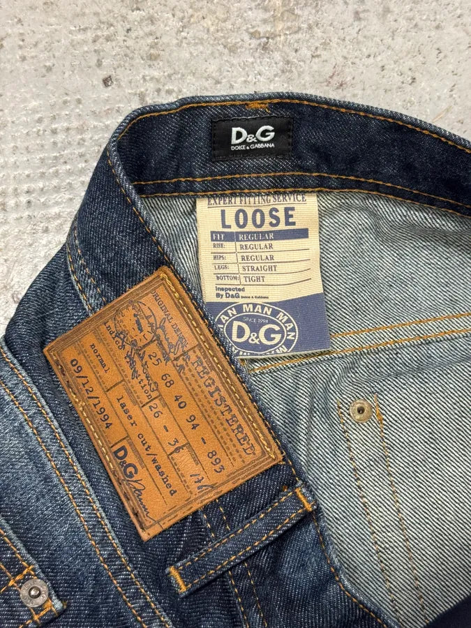 2000s Dolce & Gabbana Blue Eroded Brut Denim Jeans hCCmCCx 8