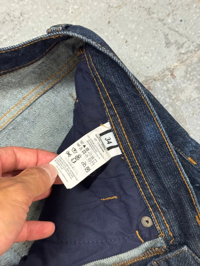 2000s Dolce & Gabbana Blue Eroded Brut Denim Jeans hCCmCCx 9