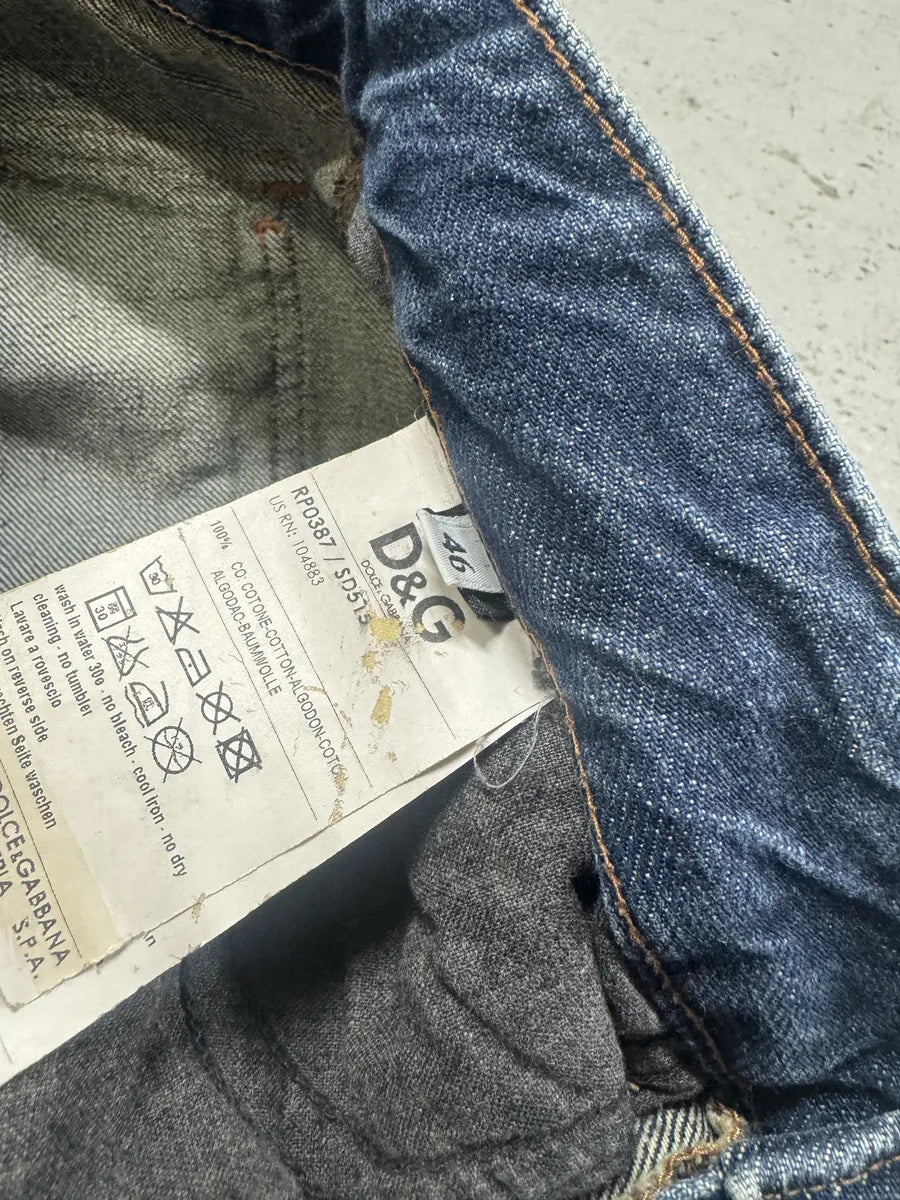 2000s Dolce & Gabbana Blue Faded Cargo Denim Jeans cVjKtzN 7