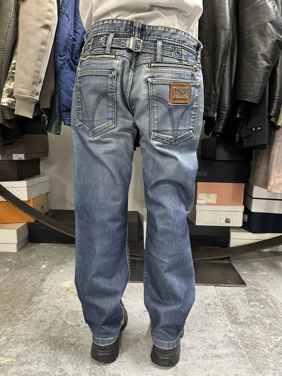2000s Dolce & Gabbana Blue Faded Denim Jeans VchtCgn 1