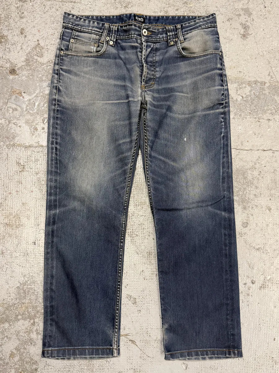 2000s Dolce & Gabbana Blue Faded Denim Jeans VchtCgn 3