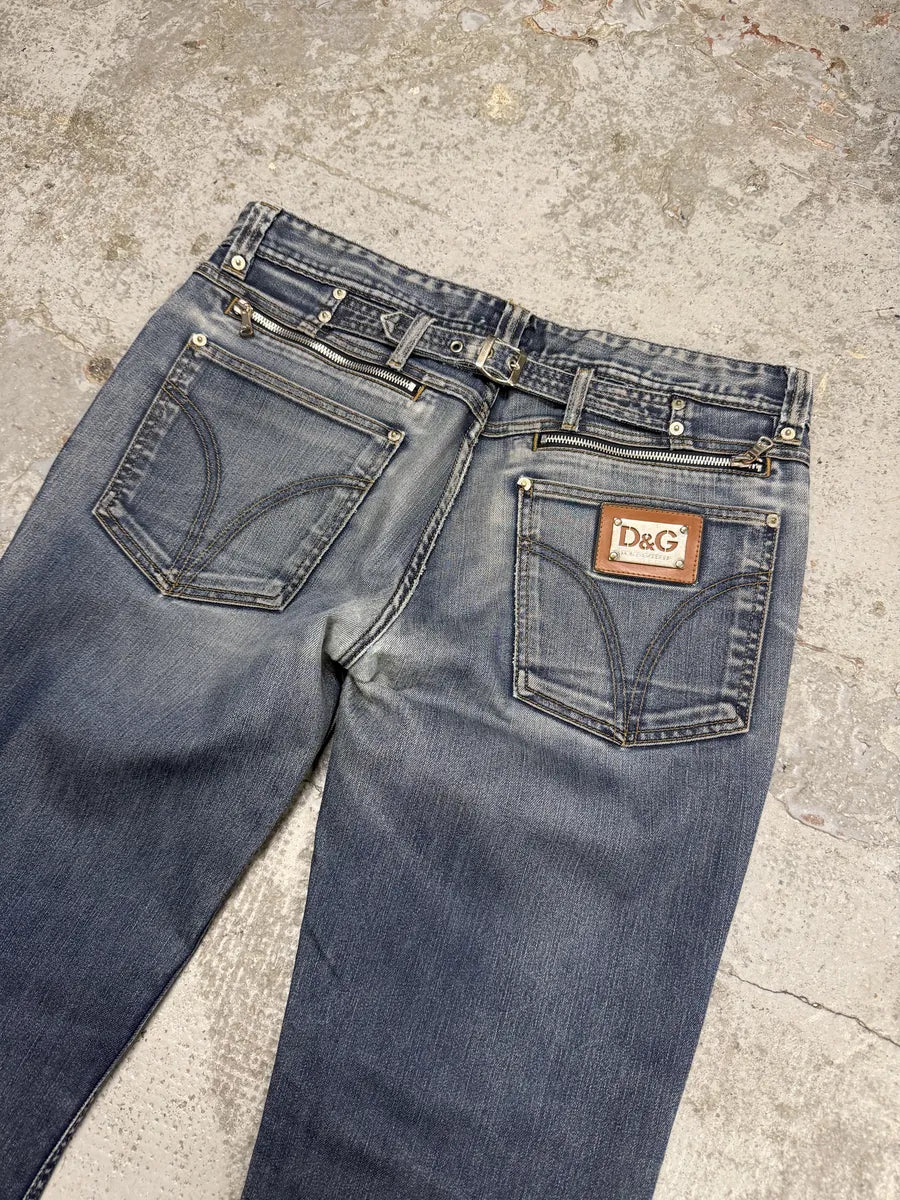 2000s Dolce & Gabbana Blue Faded Denim Jeans VchtCgn 5