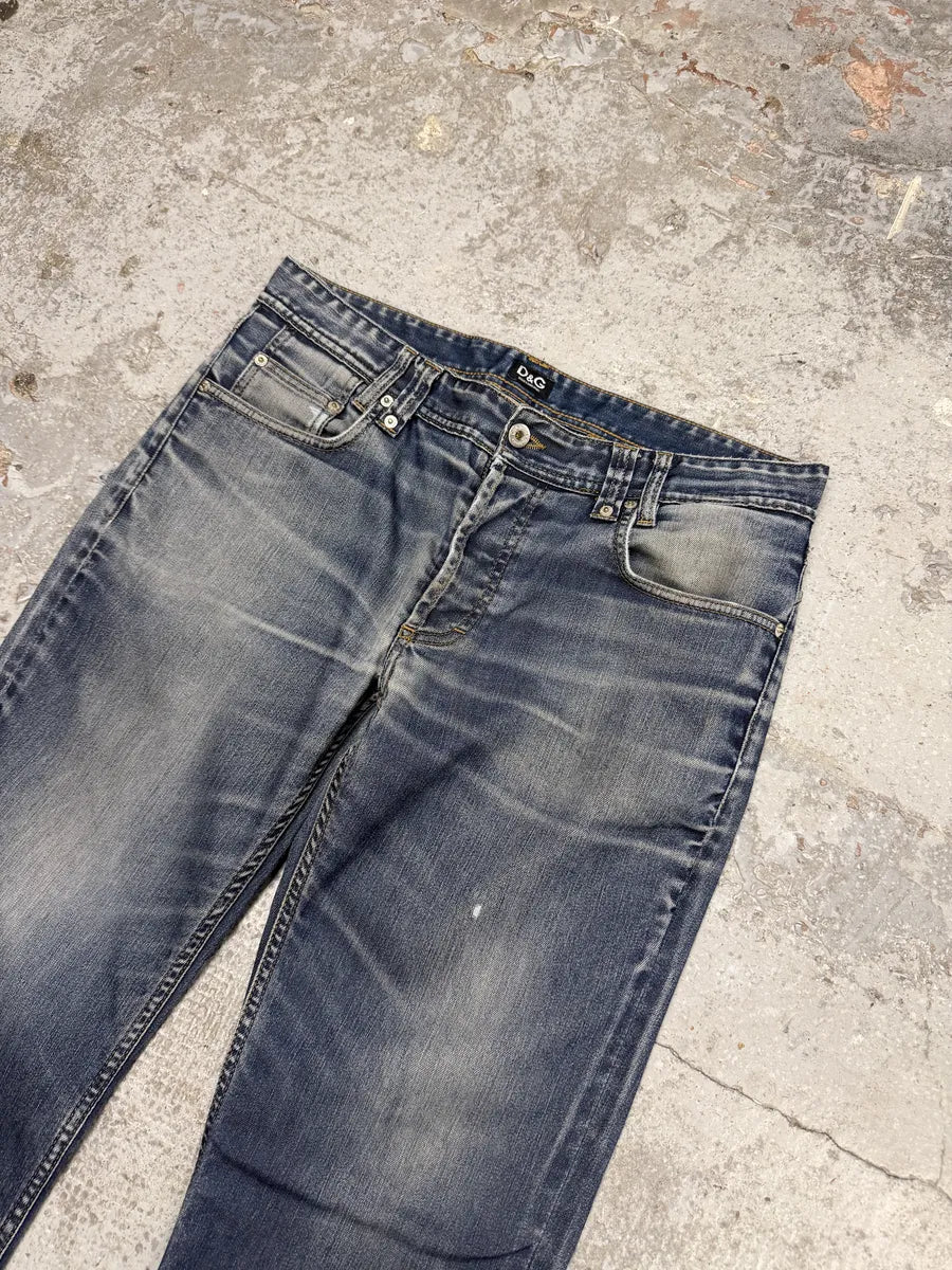2000s Dolce & Gabbana Blue Faded Denim Jeans VchtCgn 6