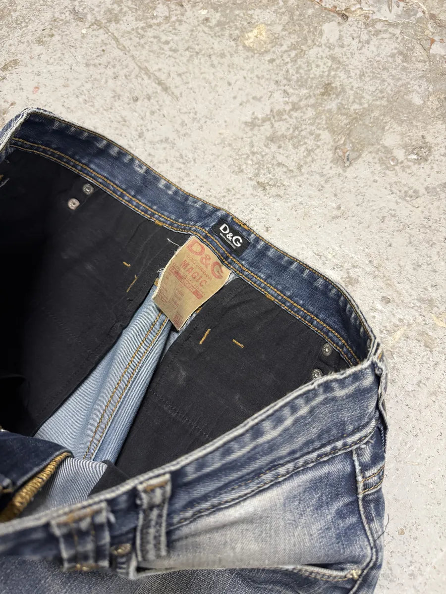 2000s Dolce & Gabbana Blue Faded Denim Jeans VchtCgn 7