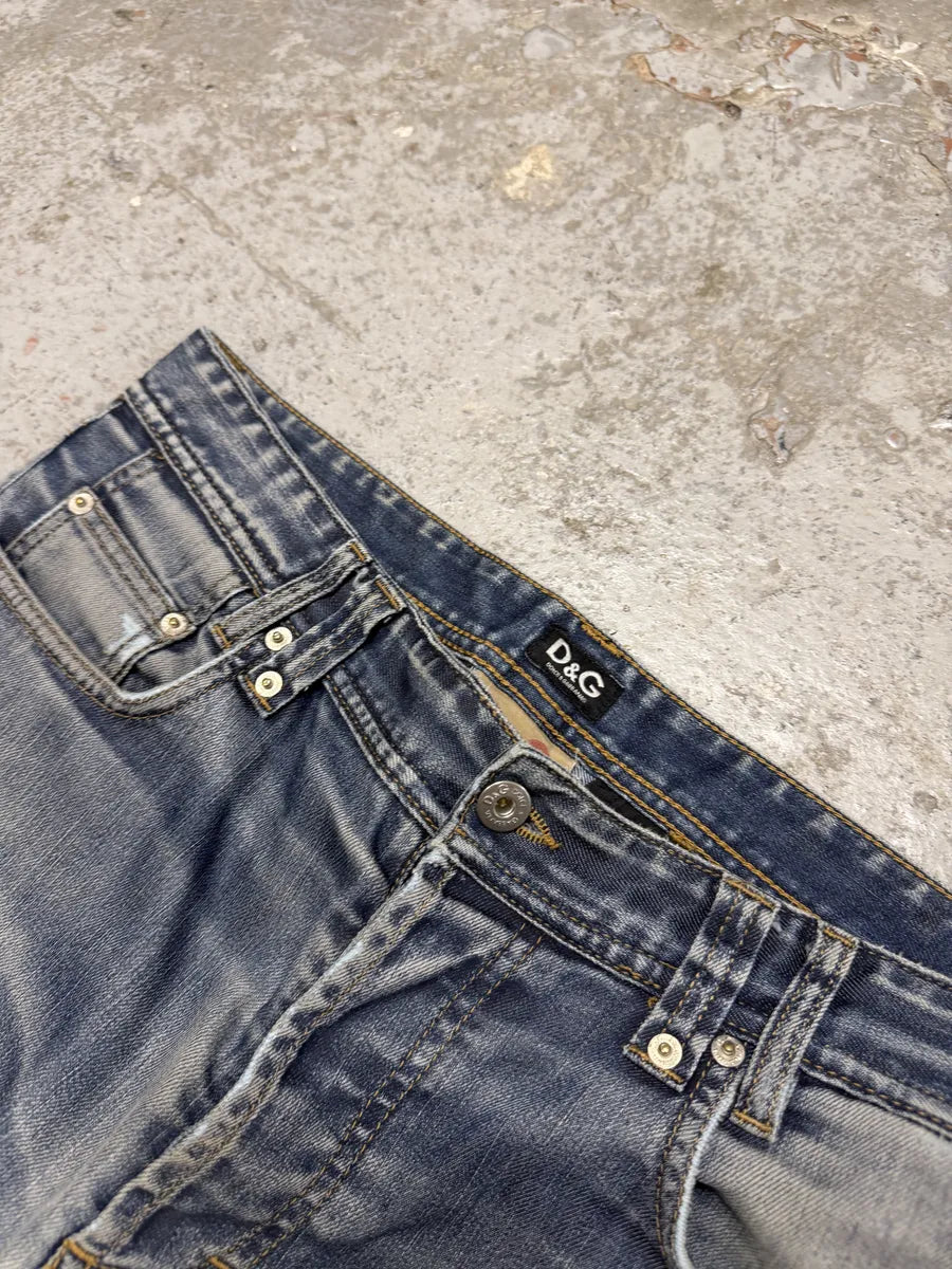2000s Dolce & Gabbana Blue Faded Denim Jeans VchtCgn 9
