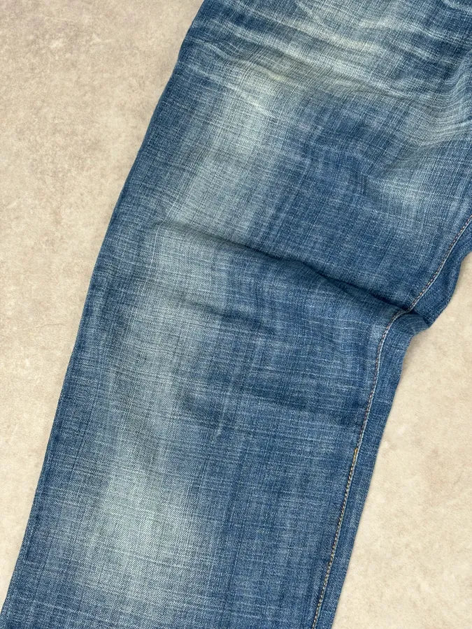 AW2005 Dolce & Gabbana Blue & Brown Hybrid Western Denim Jeans  DpORthn 11
