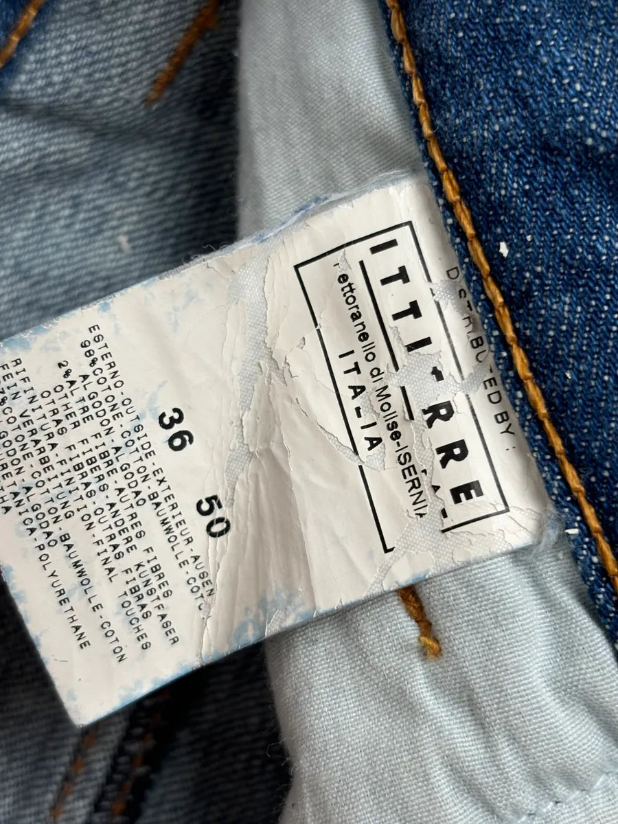 AW2005 Dolce & Gabbana Blue & Brown Hybrid Western Denim Jeans  DpORthn 12