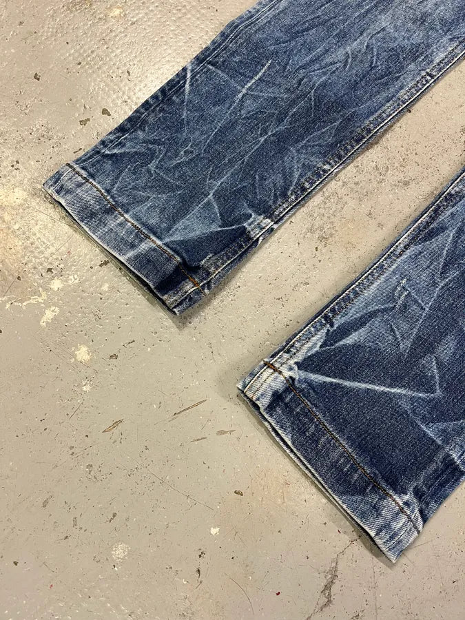 2000s Dolce & Gabbana Blue Faded Regular Denim Jeans HzmNtQq 11