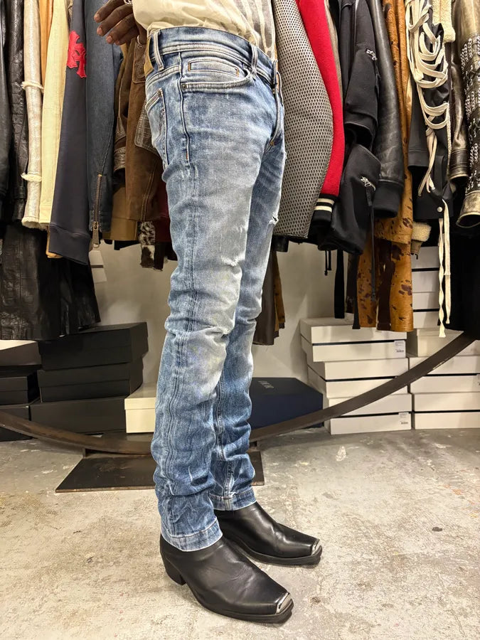 2000s Dolce & Gabbana Blue Faded Regular Denim Jeans HzmNtQq 2