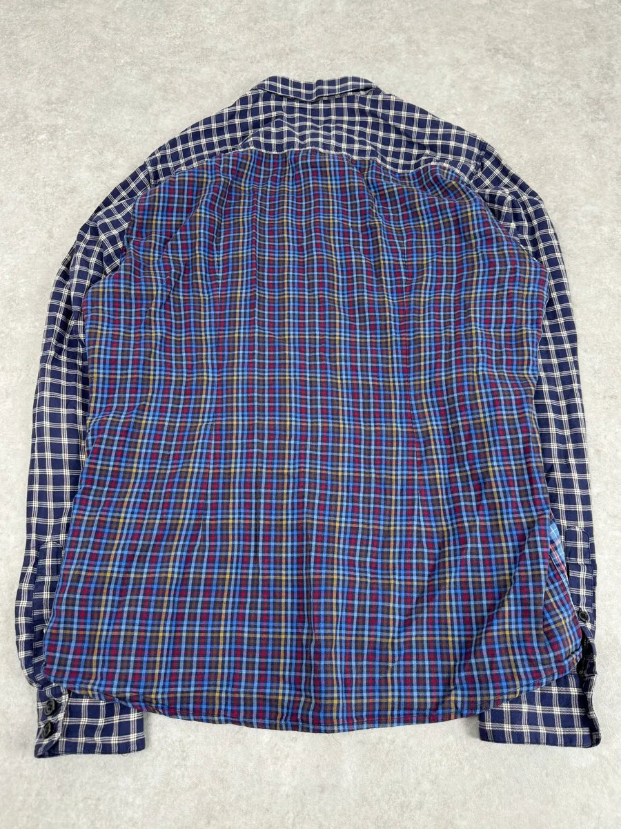 2000s Dolce & Gabbana Blue Irregular Checkered Shirt CAGhwiJ 6