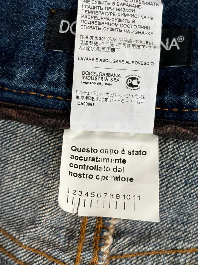 AW2005 Dolce & Gabbana Blue Faded Distressed Denim Jeans ezKCPkR 12