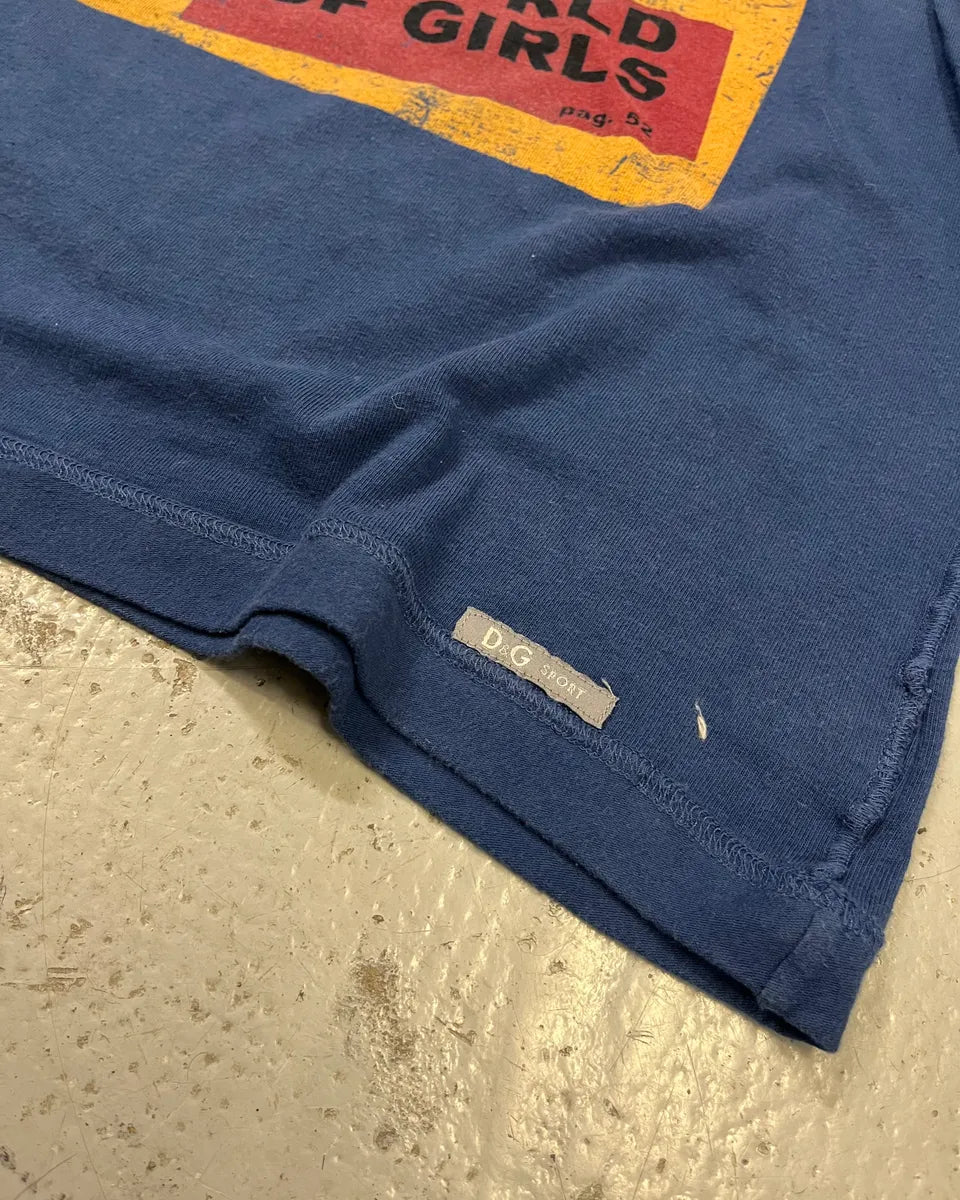 2000s Dolce & Gabbana Blue Paradise Dream Girl T-Shirt IphVJzo 6