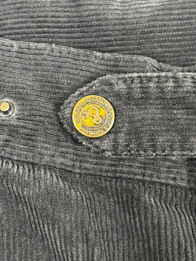 2000s Dolce & Gabbana Navy Corduroy Cargo Pants pzVVumh 7