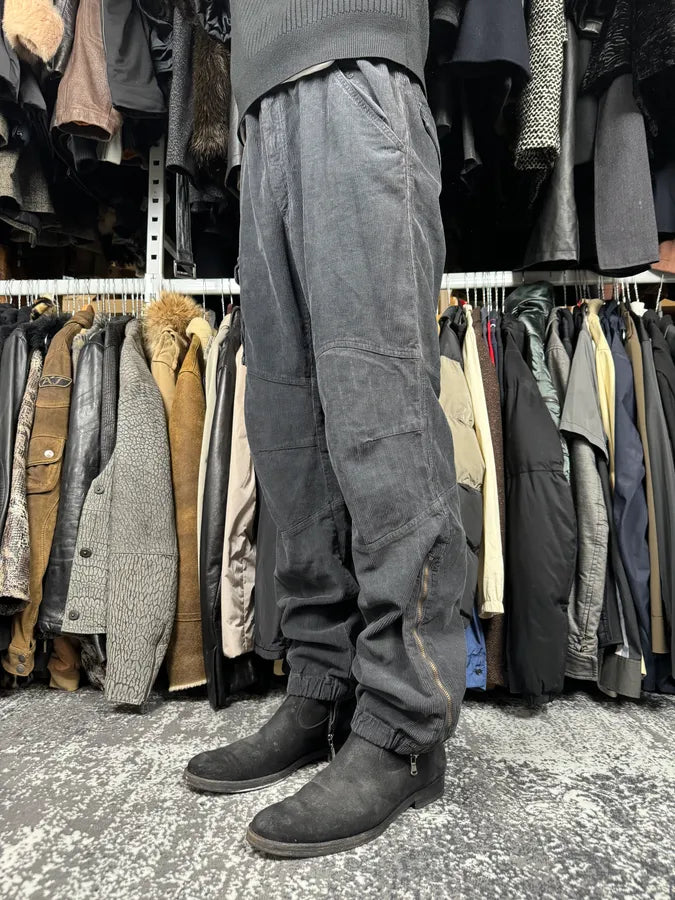 2000s Dolce & Gabbana Navy Corduroy Cargo Pants pzVVumh 0
