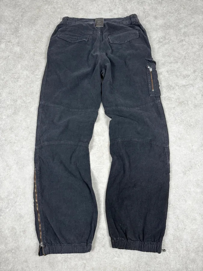2000s Dolce & Gabbana Navy Corduroy Cargo Pants pzVVumh 3