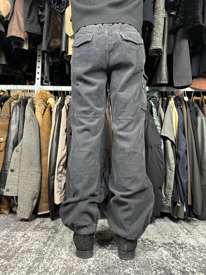 2000s Dolce & Gabbana Navy Corduroy Cargo Pants pzVVumh 4