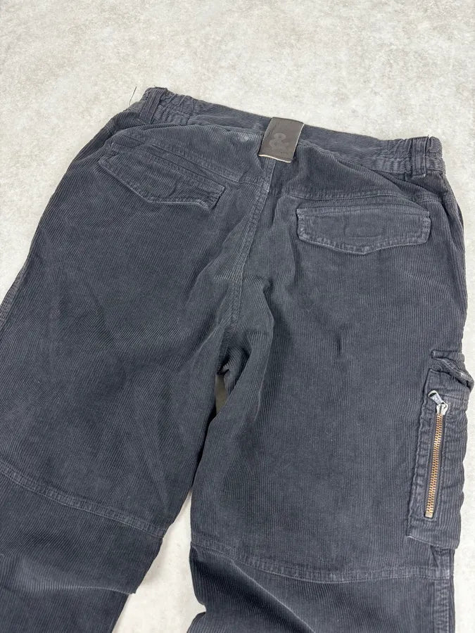 2000s Dolce & Gabbana Navy Corduroy Cargo Pants pzVVumh 6