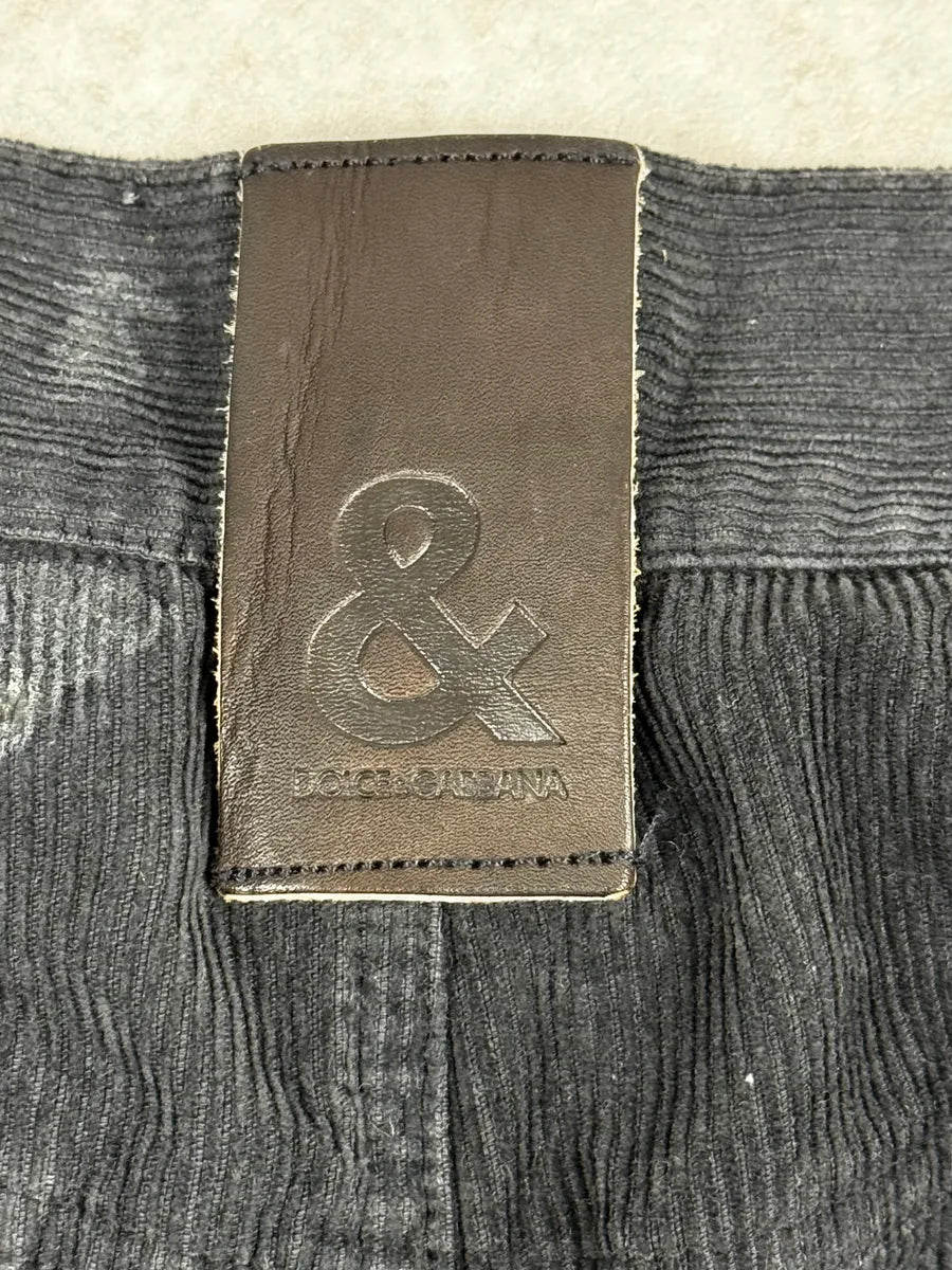 2000s Dolce & Gabbana Navy Corduroy Cargo Pants pzVVumh 10