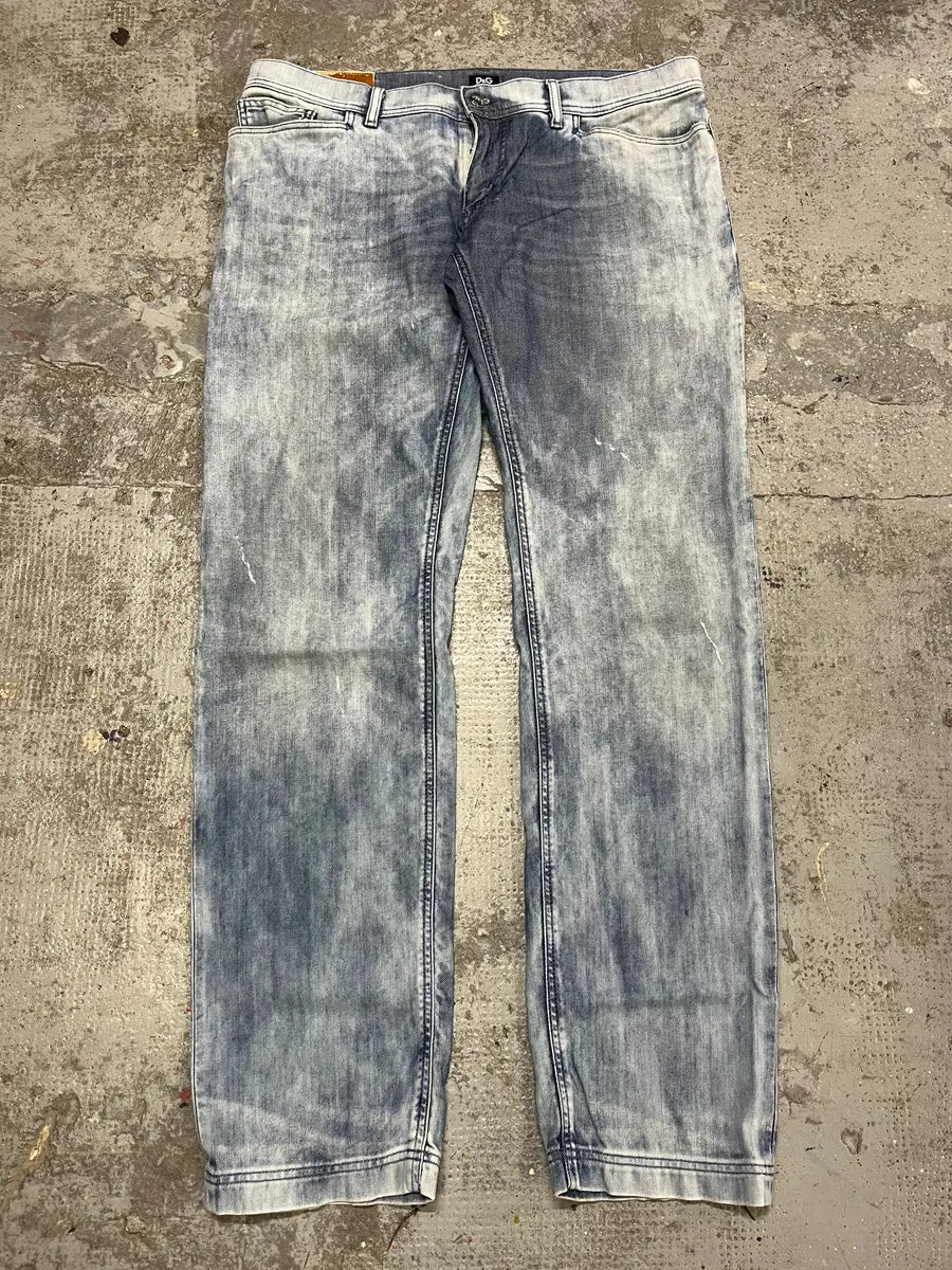 2000s Dolce & Gabbana Blue Relaxed Denim Jeans UXAzqnu 0