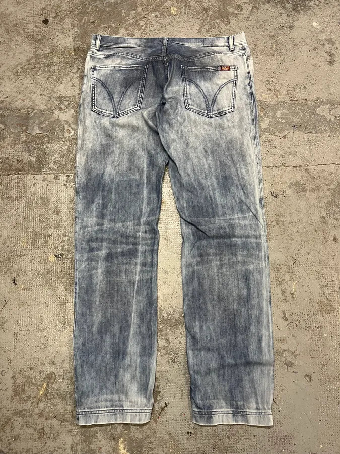 2000s Dolce & Gabbana Blue Relaxed Denim Jeans UXAzqnu 6
