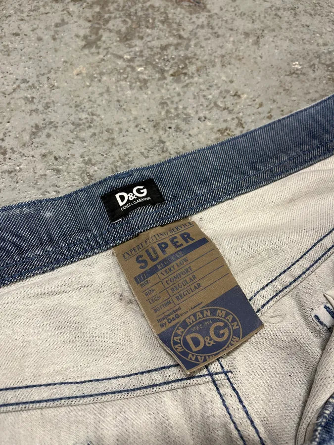 2000s Dolce & Gabbana Blue Relaxed Denim Jeans UXAzqnu 9