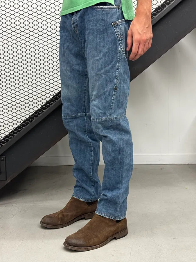 AW2003 Dolce & Gabbana Blue Side Pockets Jeans AAbknjY 3