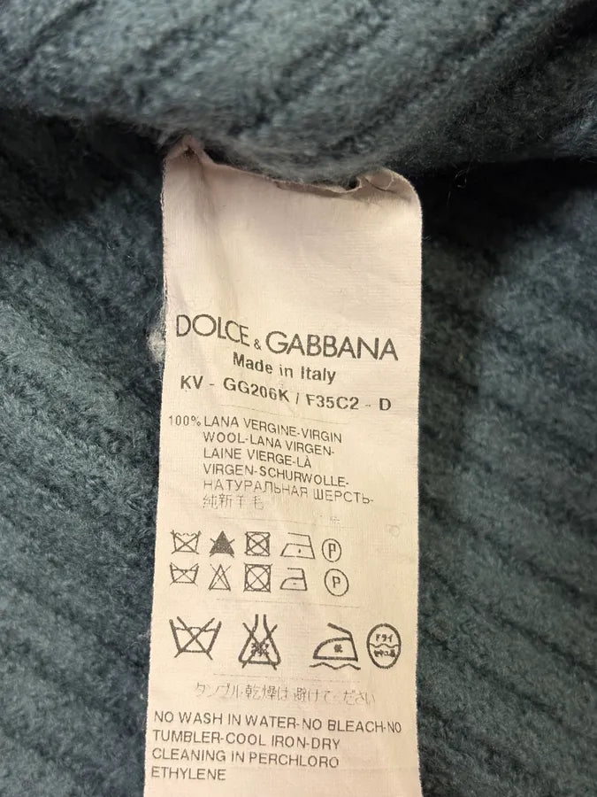 2000s Dolce & Gabbana Blue Wool V-Neck Sweater lbqYjwL 7