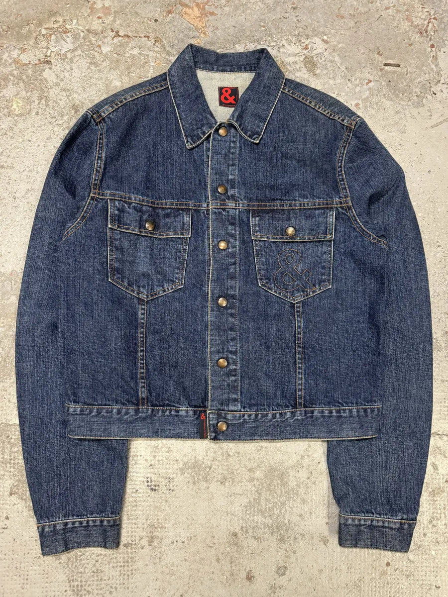 2000s Dolce & Gabbana Blue Worker Denim Jacket roTUKlG 0