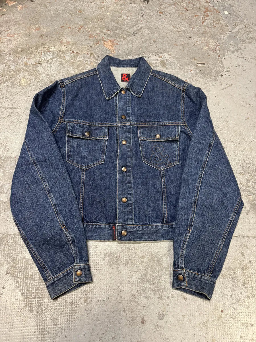 2000s Dolce & Gabbana Blue Worker Denim Jacket roTUKlG 2