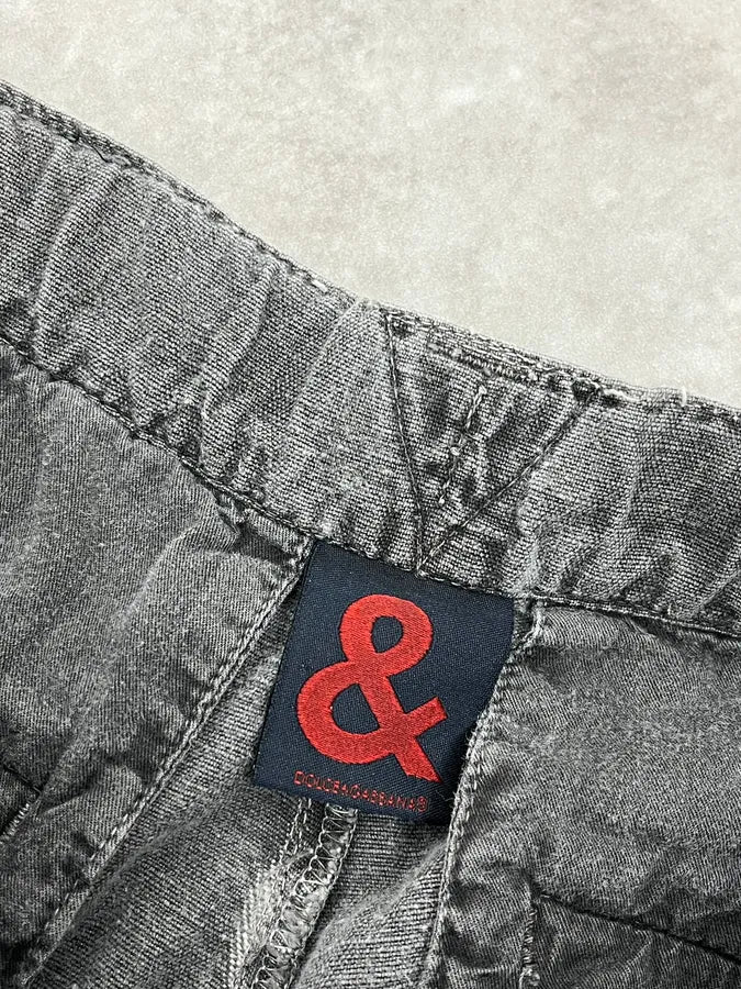 2000s Dolce & Gabbana Bondage Pure Grey Jeans TJXcZqC 10