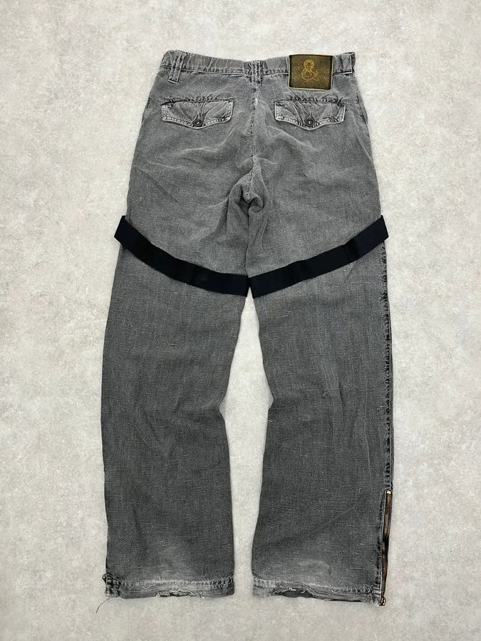 2000s Dolce & Gabbana Bondage Pure Grey Jeans TJXcZqC 5