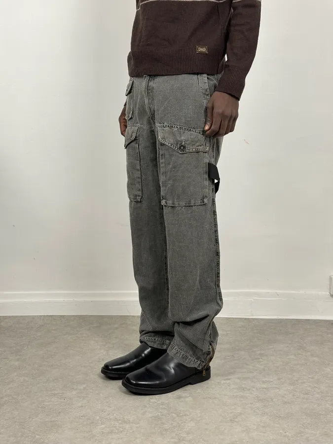 2000s Dolce & Gabbana Bondage Pure Grey Jeans TJXcZqC 2