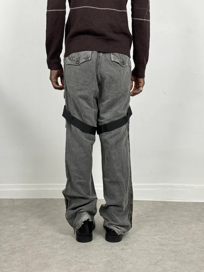 2000s Dolce & Gabbana Bondage Pure Grey Jeans TJXcZqC 3