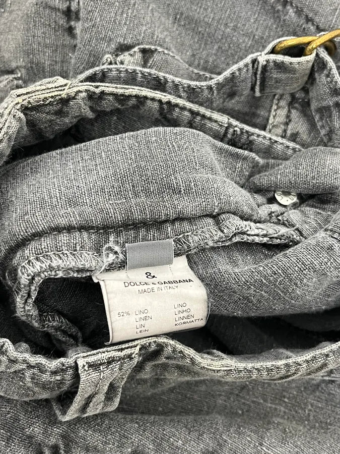 2000s Dolce & Gabbana Bondage Pure Grey Jeans TJXcZqC 11