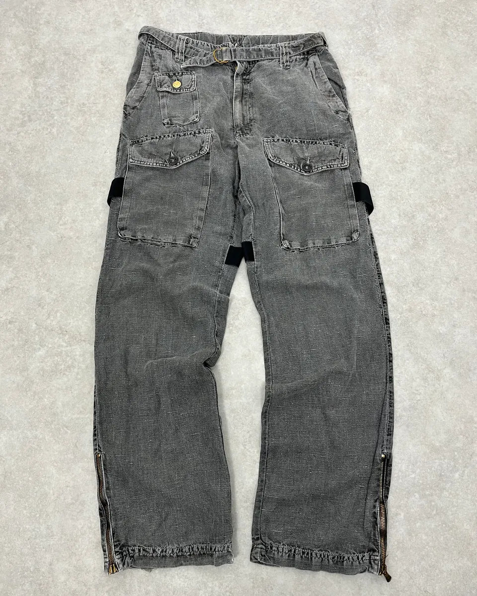 2000s Dolce & Gabbana Bondage Pure Grey Jeans TJXcZqC 0