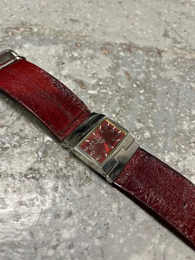 2000s Dolce & Gabbana Bordeaux Archive Leather Watch beuaOYj 5