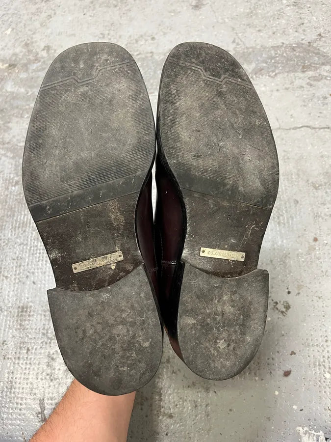 2000s Dolce & Gabbana Bordeaux Chelsea Leather Boots BzlZDjD 5