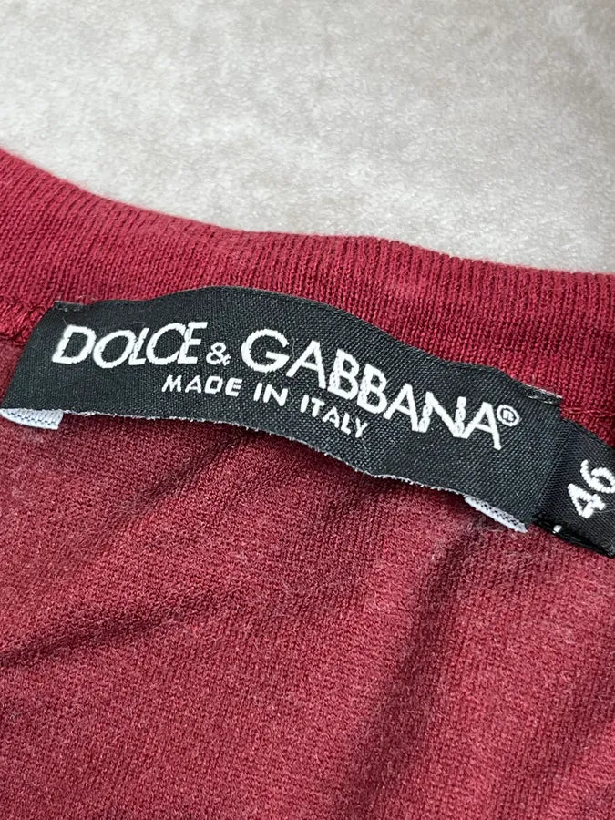 SS2011 Dolce & Gabbana Bordeaux Steve McQueen Portrait T-Shirt usHXimx 7