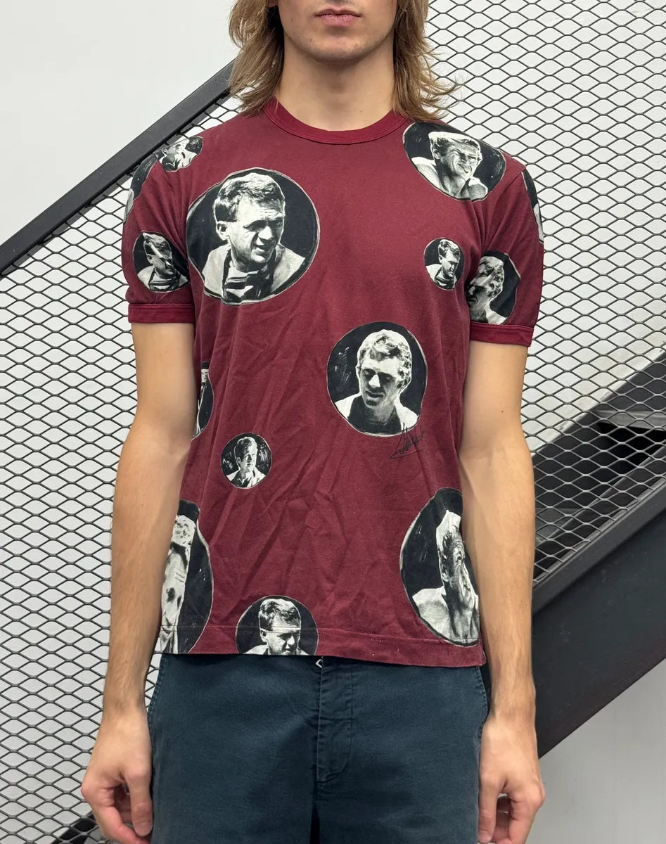 SS2011 Dolce & Gabbana Bordeaux Steve McQueen Portrait T-Shirt usHXimx 1