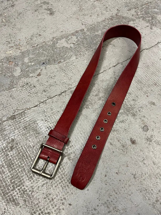 2000s Dolce & Gabbana Bordeaux Leather Belt PYRpeTu 2