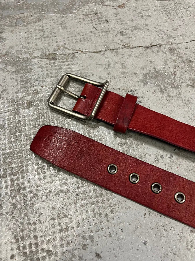 2000s Dolce & Gabbana Bordeaux Leather Belt PYRpeTu 3